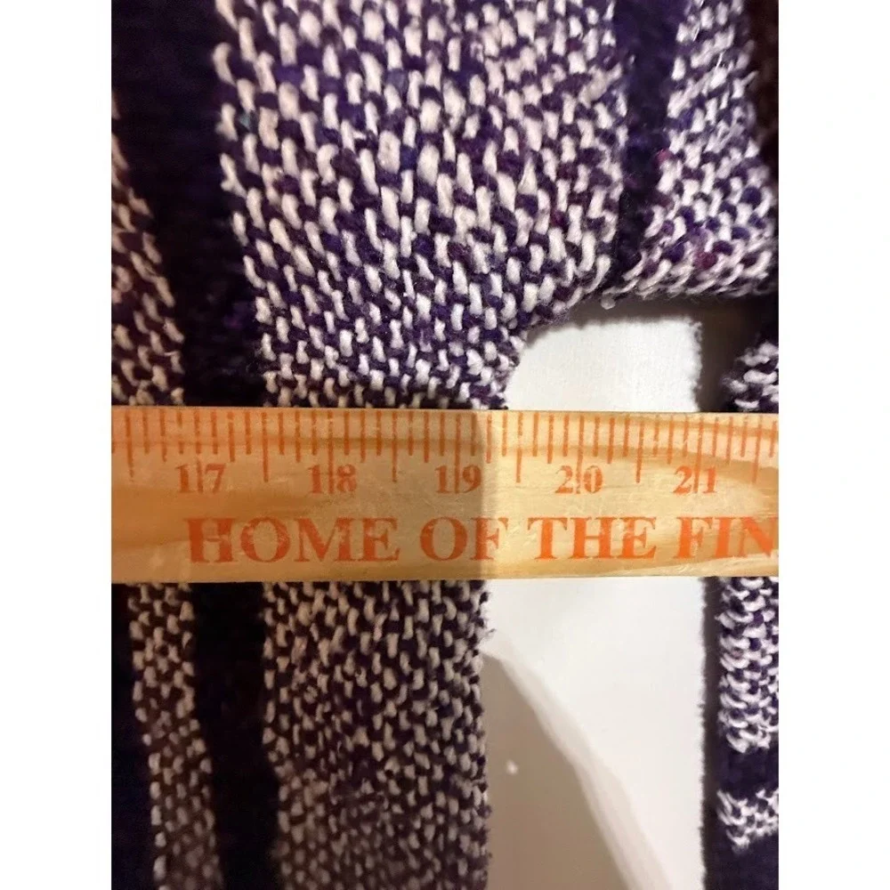 Artesanias Mexican Baja Hoodie Mens S Purple Striped Drug Rug Poncho Hippie Surf